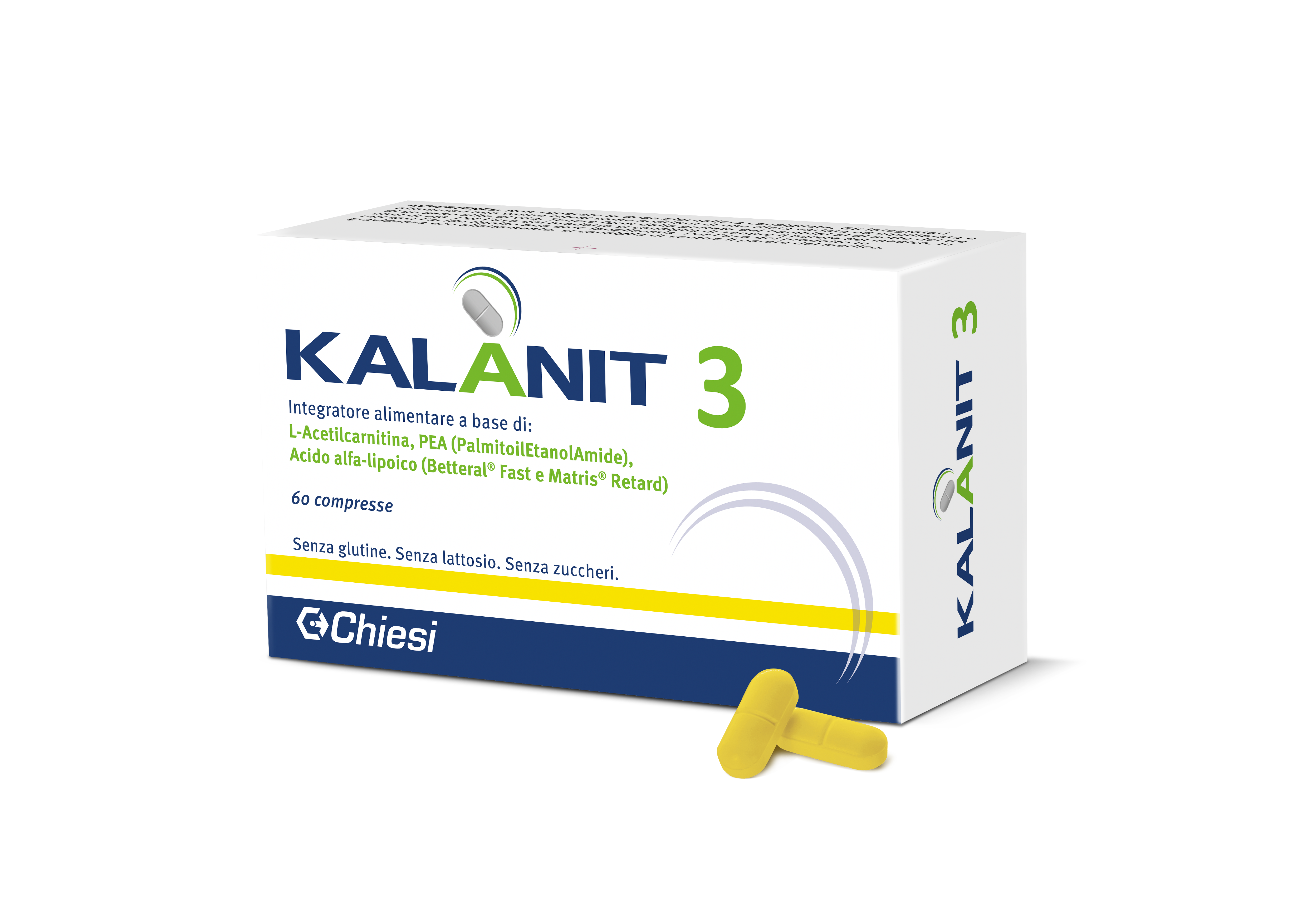 Immagine della confezione di Kalanit 3, integratore alimentare di Chiesi Farmaceutici S.p.A.